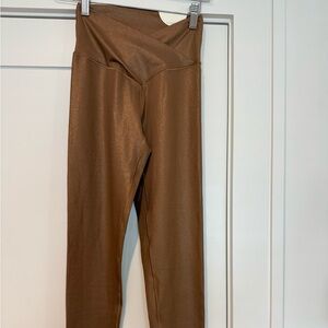 Brown gold glitter Shiny Leggings size medium from aerie American eagle